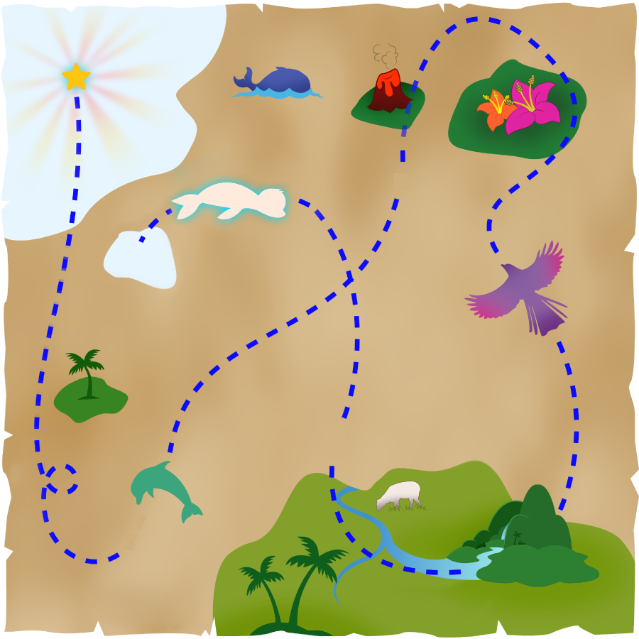 Map Illustration of the Journey & Adventure